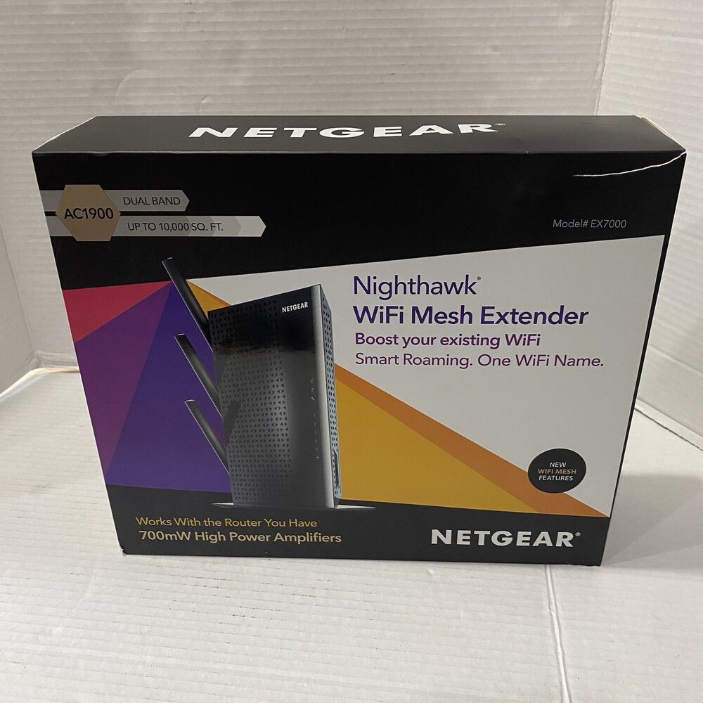 Netgear Nighthawk EX7000 AC1900 WiFi Mesh Wireless Range Extender Signal Booster